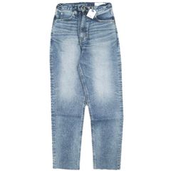 新品 HYKE ハイク 日本製 TAPERED UWB 13oz カットオフテーパードデニムパンツ 13168 - 6928 28 USED WASH BLUE 定価31,900円 ジップフライ ジーンズ ボトムス g23054