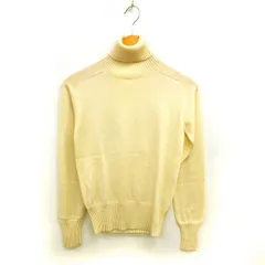 カルバンクラインジーンズ Calvin Klein Jeans 国内正規品 ウール ニット セーター タートルネック リブ ラグランスリーブ ハイゲージ 長袖 L クリーム /NT8のサムネイル
