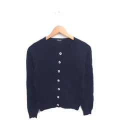 リッチミー Riccimie カーディガン ニット ビジューボタン 長袖 M ネイビー 紺 /TTのサムネイル