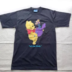 90s Pooh For Grown-ups too ディズニー オフィシャル くまのプーさん キャラクター 半袖 Tシャツ 黒 L ヴィンテージ 蜂 びっくり箱 Let's bee friends ギミック キャラT 古着 オーバーサイズ 90年代のサムネイル