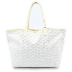 GOYARD (ゴヤール) サンルイPM トートバッグ ホワイト PVC×レザーのサムネイル