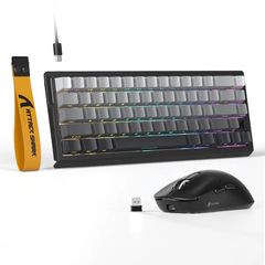 DELUX 光るゲーミングデバイス4点セット ブラック 日本語配列 109キー
