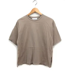 リムアーク rim.ark  コットン Tシャツ カットソー 半袖 丸首 無地 F ベージュ系 /FT6のサムネイル