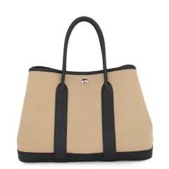エルメス トートバッグ ガーデンパーティTPM トレンチ/ブラック/シルバー金具 トワルオフィシエ/ネゴンダ K刻印 Garden Party 黒のサムネイル