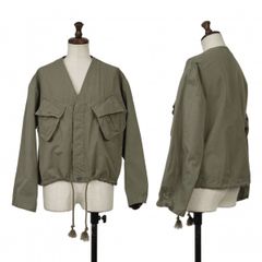 orSlow Vネックヘリンボーンツイルジャケット オリーブサイズ1