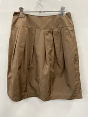 PA455⚫︎49AV Junko Shimada⚫︎ジュンコシマダ⚫︎スカート⚫︎ひざ丈⚫︎サイドファスナー⚫︎レディース⚫︎size40⚫︎ブラウンのサムネイル