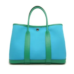 未使用｜エルメス HERMES ガーデンパーティTPM ヴェルソ ブルー×グリーン Z刻印・2021年のサムネイル