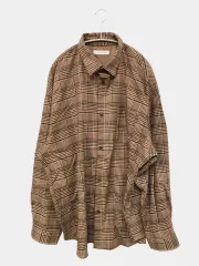 FREAK'S STORE フリークスストア シャツ/ブラウス L ブラウン チェック柄 ミドル丈 長袖 レギュラーカラー メンズのサムネイル