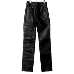 【中古品】schott ショット 600 BLK USA製 IDEAL ZIP GENUINE STEERHIDE LEATHER PANTS イデアルジップ ジェニュインステアハイドレザーパンツ ズボン ボトムス 【156-250515-ma-08-izu】のサムネイル