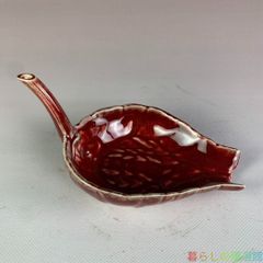 경덕진 로홍 유약배 菖蒲鉢 도자기 장식품 공예품 미술품 입상 zw427