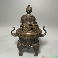 길상 코끼리 향로 불구 향도구 불당용 공예품 미술품 입상 zw427