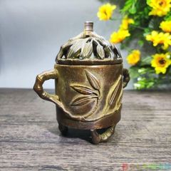 【Elegant】Copper Incense Burner, Tea Ceremony Utensil, Incense Tool, Craftwork, Fine Art, Ornament zw427