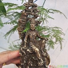 【Elegant】Water Moon Kannon Bodhisattva Buddha Statue, Bronze Sculpture, Ornament, Good Fortune, Feng Shui, Craftwork, Fine Art zw427