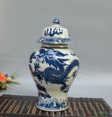 청화 용희주 장군캔 경덕진 도자기 미술품 인테리어 zw427