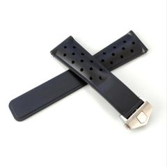 21mm 腕時計 シリコン ラバー ベルト ネイビーブルー Dバックル 【対応