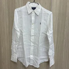 S【POLO Tシャツ】POLO RALPH LAUREN(ポロラルフローレン)：リネンシャツ　ホワイトのサムネイル