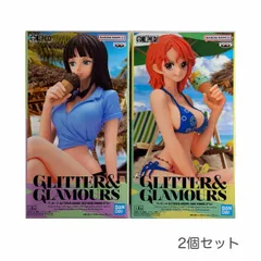 a152：ワンピ―ス ナミ ロビン フィギュア ONE PIECE GLITTER＆GLAMOURS バンダイ NAMI NICOROBIN 【新品・未開封】のサムネイル