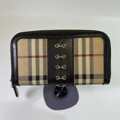 BURBERRY バーバリー ノバチェック アイレット ラウンドファスナー 長財布 ブラウン 26080490のサムネイル