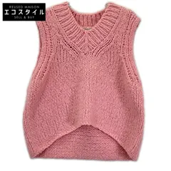 BLAMINK　ブラミンク　7918-106-0041 ピンク カシミヤ100 W CA HAND KN VEST ニットベスト　36のサムネイル