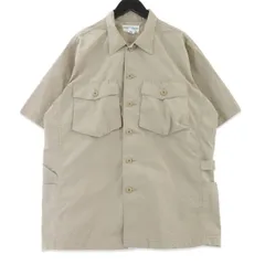 SASSAFRAS ササフラス Gardener Half 1/2 Cool Max Sucker ガーデナーハーフ 半袖シャツ シアサッカー ベージュ XL  99001578のサムネイル