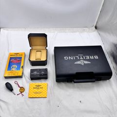 【???希少付属品セット???】BREITLING ブライトリング EMERGENCY エマージェンシー 純正ボックス テスト受信機 VHS 保証書 ケース一式 時計本体なし?簡易清掃済??