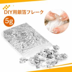 銀箔 ヘア用 スパンコール 銀箔 銀箔フレーク 約5g シルバー ヘアアレンジ ネイルアート 結婚式 成人式 舞台写真用 DIY工芸