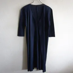 【美品】 PLEATS PLEASE【メッシュプリーツ ロング カーディガン】 2 ネイビー プリーツプリーズ ISSEY MIYAKE イッセイミヤケ s2608036のサムネイル