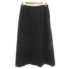 マドモアゼルノンノン mademoiselle NON NON 美品 フレアスカート LL 黒 ブラック ロング丈 サイドボタン /SJ ■ECF007のサムネイル