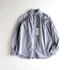 タグ付き未使用 / LA MARINE FRANCAISE マリンフランセーズ / 長袖 ボウタイフリルブラウス / レディース F フリーサイズ / グレー / バンドカラー シャツ / トップスのサムネイル