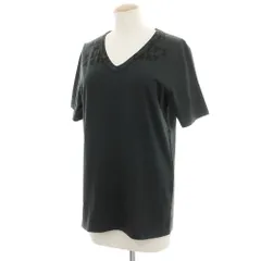 【新品】エムエムシックス MM6 コットン SIDA エイズモチーフ Vネック 半袖Ｔシャツ チャコールグレー系【サイズS】【レディース】のサムネイル
