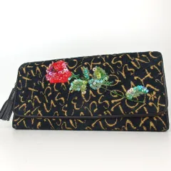 Think Bee! シンクビー！ 薔薇 フラージェビーズ  スパンコール刺繍 長財布 コットンレザー19-332(9)-1のサムネイル