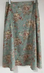 LAURA ASHLEY★ローラアシュレイ★花柄スカート★13号裏地付き★フレアスカート★ミントグリーンのサムネイル
