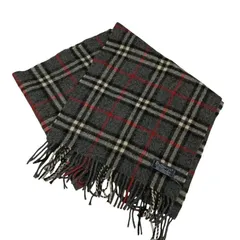 BURBERRYS OF LONDON バーバリーズ カシミヤ チェックマフラー グレー