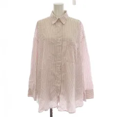 ジェラートピケ gelato pique 24SS シャツ ブラウス F ピンク 白 ホワイト ストライプ柄 レギュラーカラー 長袖 /LPのサムネイル