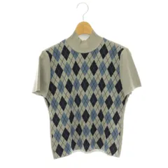 アクアスキュータム AQUASCUTUM ニット セーター 半袖 アーガイル柄 ウール 4F グレー マルチカラー /ES ■KCのサムネイル