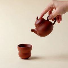 宜興 紫砂茶壺 朱泥 カボチャ（箱付き） - メルカリ