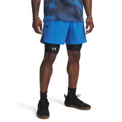 언더 아머 맨즈 하의 바지 반바지 반바지 Under Armour 6 Vanish Elite Shorts Mens Blue Atlantis 블루