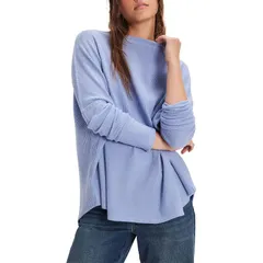 フリーピープル レディース トップス Tシャツ Free People Latte Blues Thermal Solid Top Womens Dawn Breezeのサムネイル