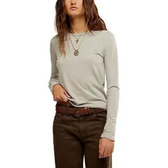 フリーピープル レディース トップス Tシャツ Free People Nova Tee Long Sleeve Shirt Womens Caimanのサムネイル