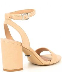 잠비니 레이디스 슈즈 힐 샌들 스웨이드 앵클 Gianni Bini Arleena Suede Ankle Strap Block Heel Sandals Spanish