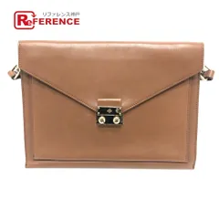 MULBERRY マルベリー ショルダーバッグ Wフラップ レザー ブラウンのサムネイル