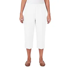 アルフレッド ダナー レディース ボトムス カジュアルパンツ キャップ Womens Alfredunner Button Hem Gathered Waistband Capri Pants Whiのサムネイル