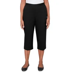 アルフレッド ダナー レディース ボトムス カジュアルパンツ キャップ Womens Alfredunner Solid Twill Button Hem Capri Pants Black ブラックのサムネイル