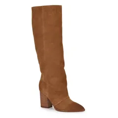 ナインウェスト レディース シューズ ブーツ・レインブーツ ヒール Nine West Chicke Womens Block Heel High Shaft Dress Boots Cognac Sのサムネイル