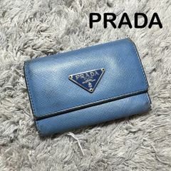 美品】PRADA キーケース 6連 ヴィッテロムーブ レザー ブルー - メルカリ