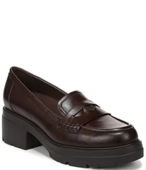 ナチュライザー レディース シューズ パンプス レザー ローファー Naturalizer Lumos Leather Lug Sole Penny Loafer Pumps Chocolate チョのサムネイル