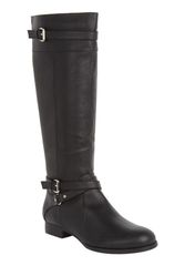 컴포트 뷰 레이디스 슈즈 부츠 레인 부츠 가죽 Comfortview The Janis Regular Calf Leather Boot Women BLACK 블랙