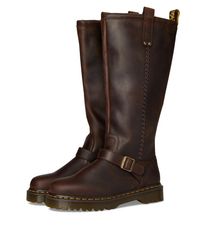 닥터 마틴 남성 신발 부츠 레인 부츠 Dr Martens Anistone Knee High Boots Dark Brown 브라운