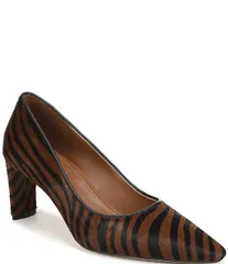 ナチュライザー レディース シューズ ヒール プリント Tシャツ Naturalizer Estee Zebra Print Calf Hair Snip Toe Pumps Brandy Zebraのサムネイル