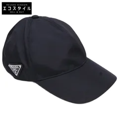 PRADA　プラダ　【美品】トライアングルプレート ナイロン ベースボールキャップ　Lのサムネイル